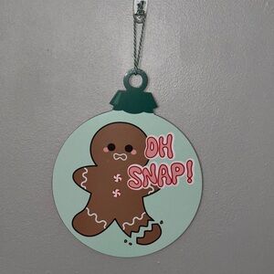 Target OH SNAP Gingerbread Man Ornament Hanging Wall Sign